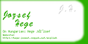 jozsef hege business card